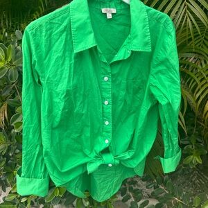 Talbots Kelly Green Blouse